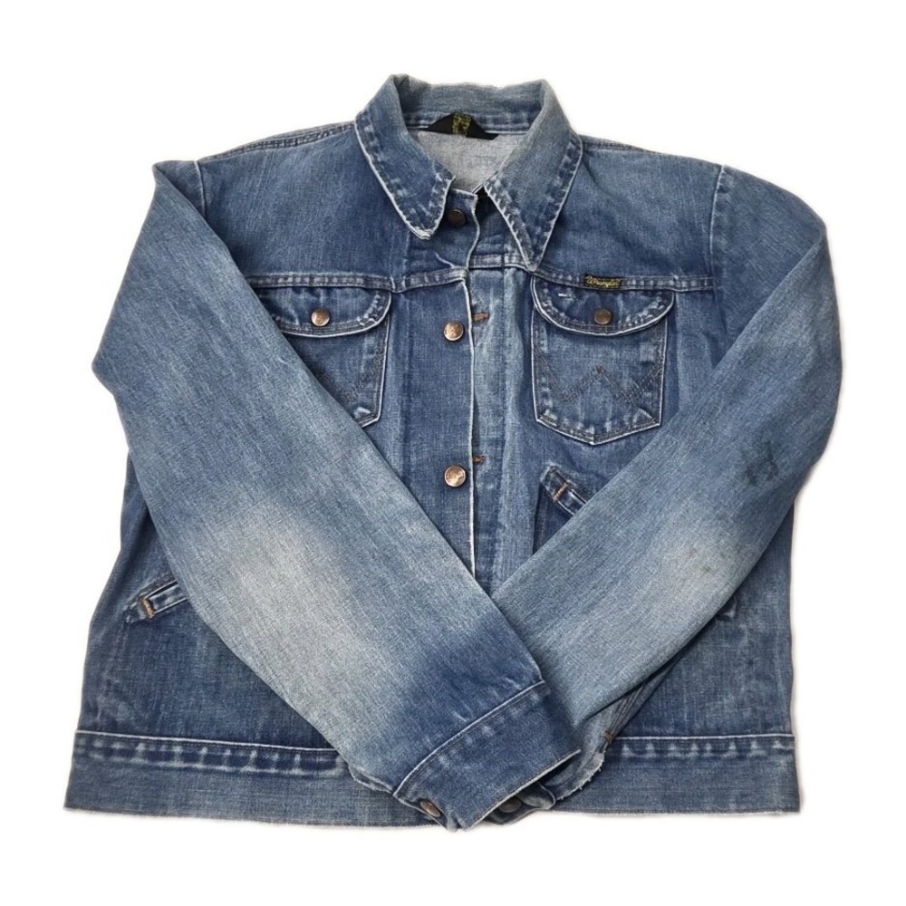 Vintage Wrangler Blue Jean Denim Womens Jacket Beautiful Fade/Wash - Picture 3 of 16